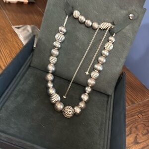 RARE David Yurman “Elements Bead Necklace” (silver balls/beads)